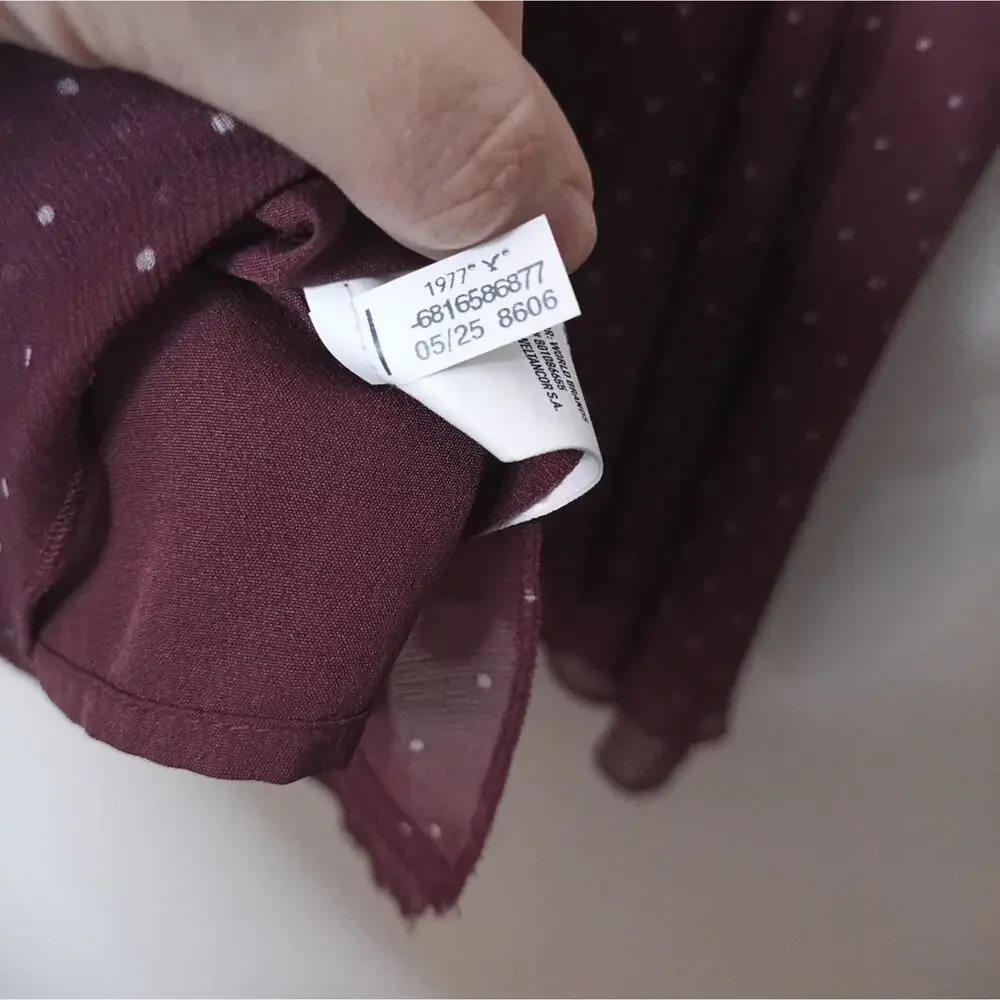American Eagle Mauve Dress Babydoll Y2K Whimsy Prairie Boho Fairy NEW - Picture 6 of 9